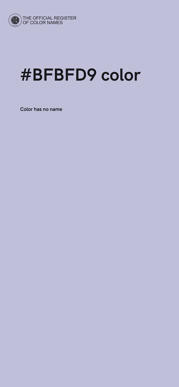 #BFBFD9 color image