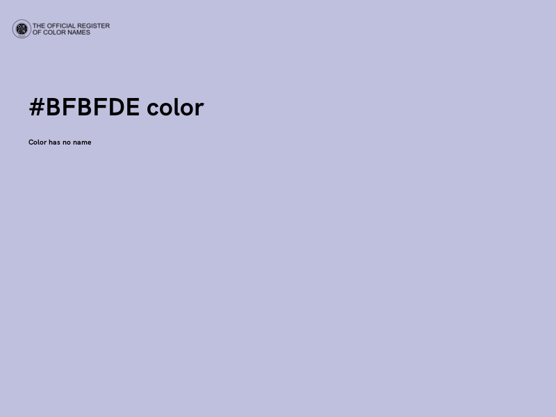 #BFBFDE color image