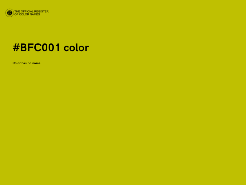 #BFC001 color image