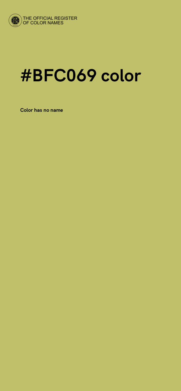 #BFC069 color image