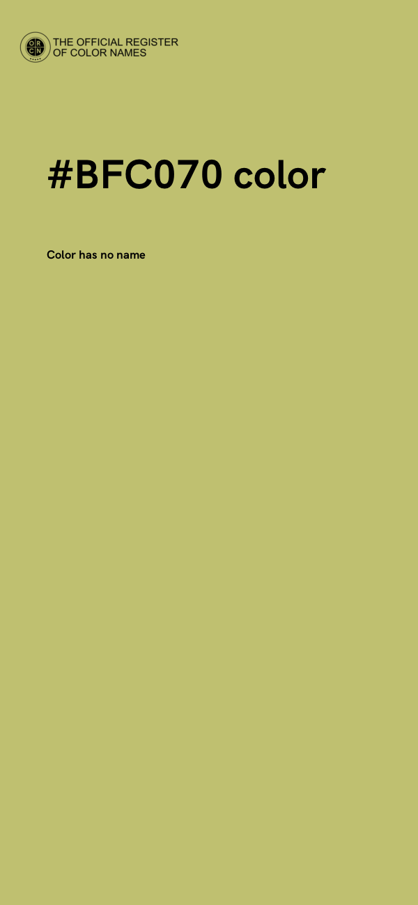 #BFC070 color image