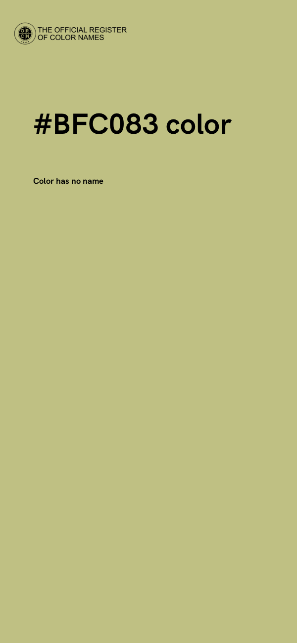 #BFC083 color image