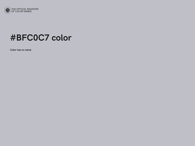 #BFC0C7 color image