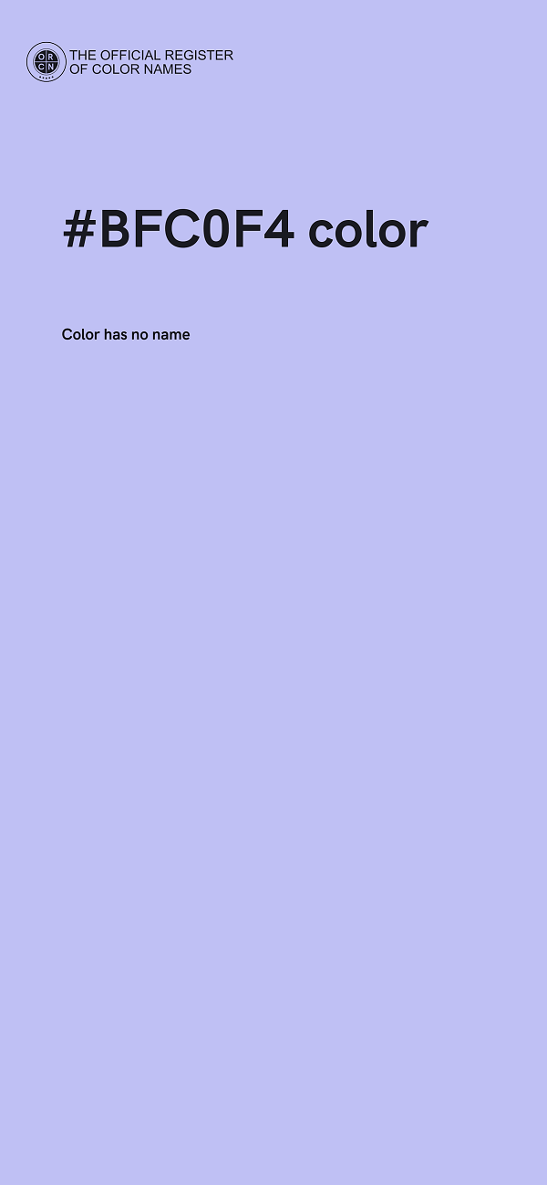 #BFC0F4 color image