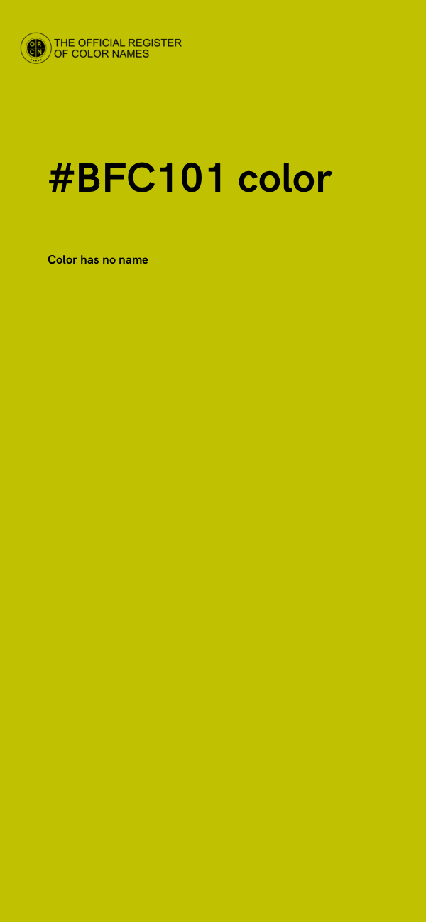 #BFC101 color image