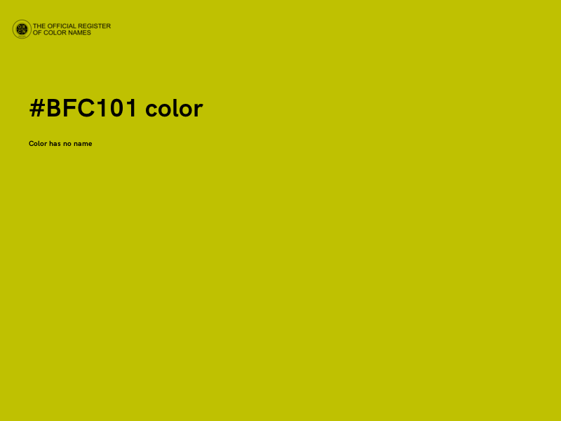 #BFC101 color image
