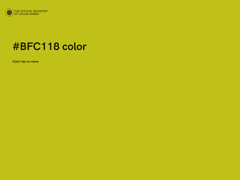 #BFC118 color image