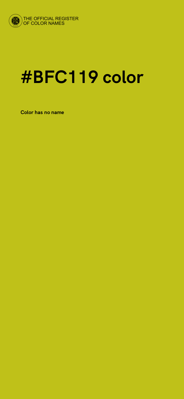 #BFC119 color image