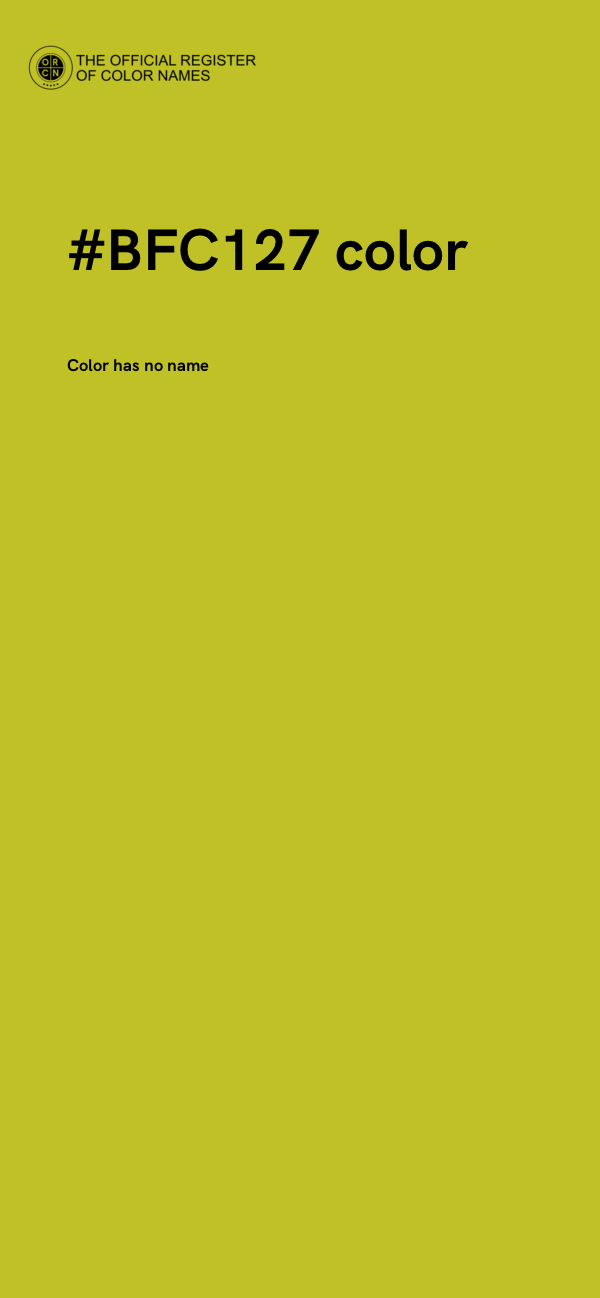 #BFC127 color image