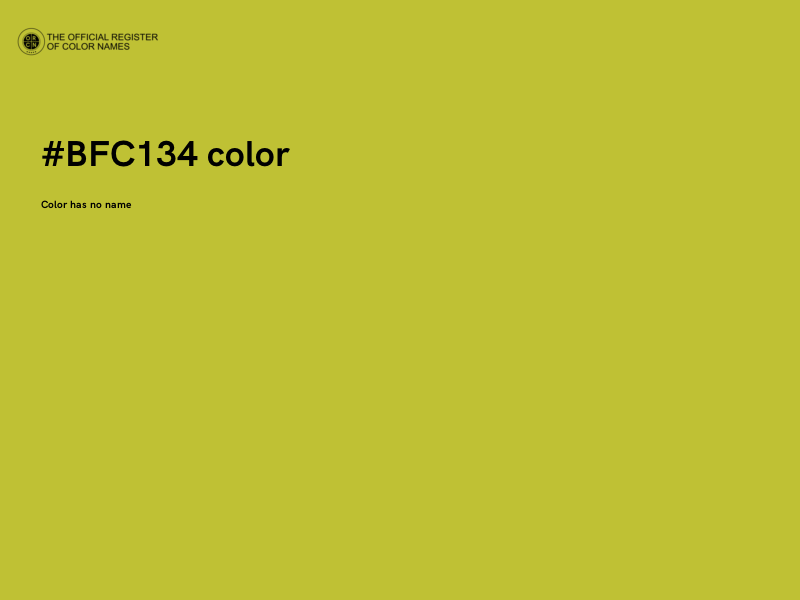 #BFC134 color image