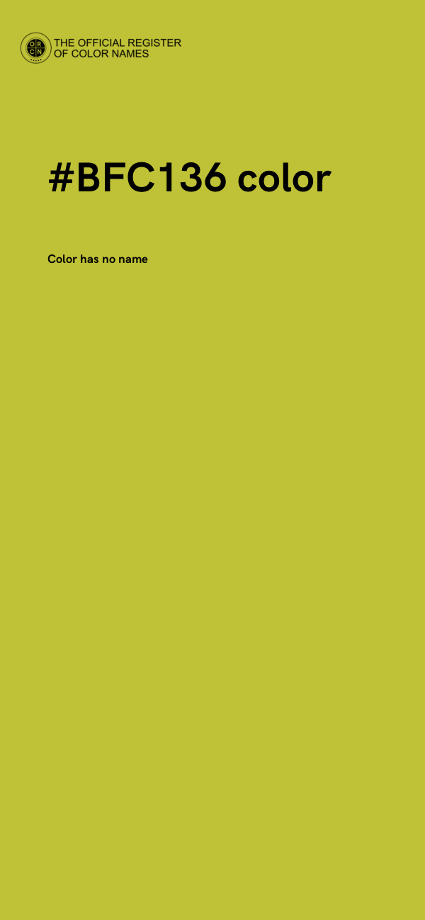 #BFC136 color image
