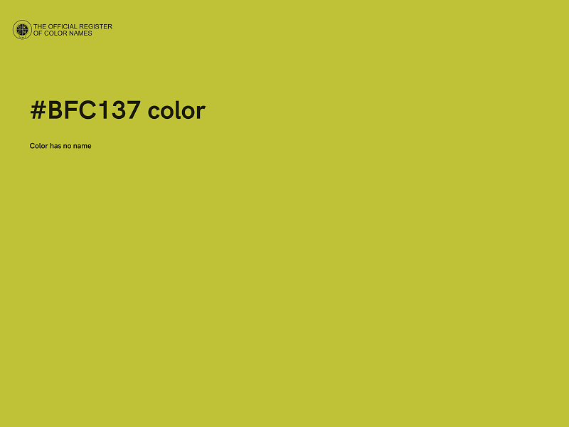 #BFC137 color image