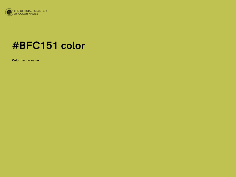 #BFC151 color image