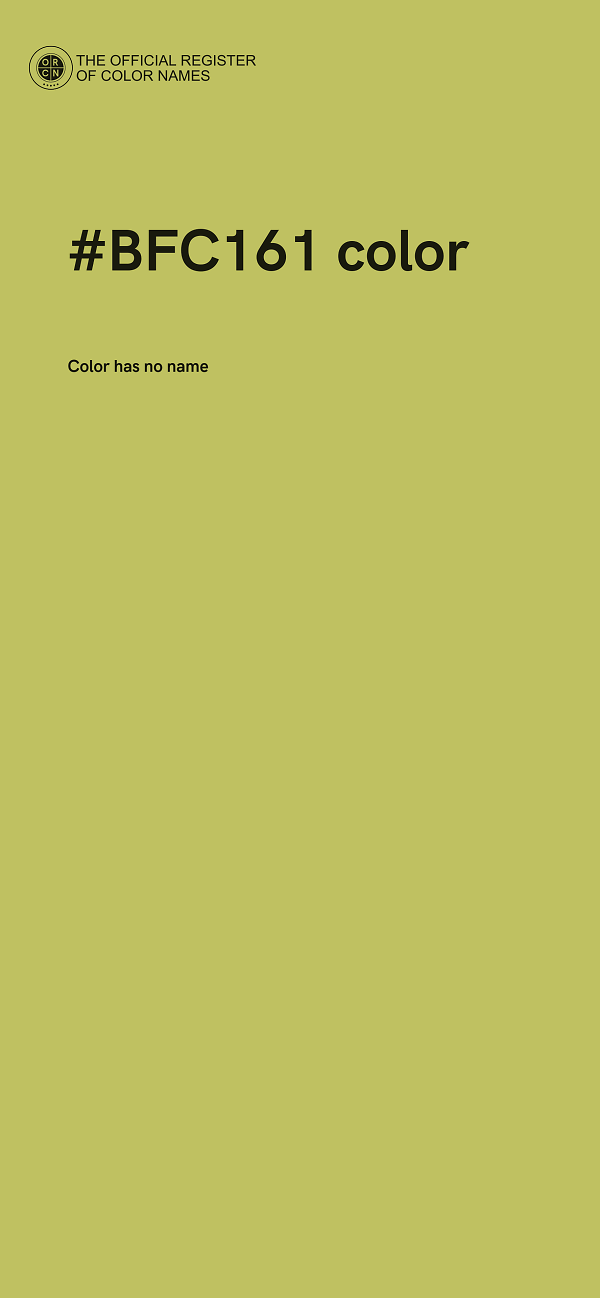 #BFC161 color image