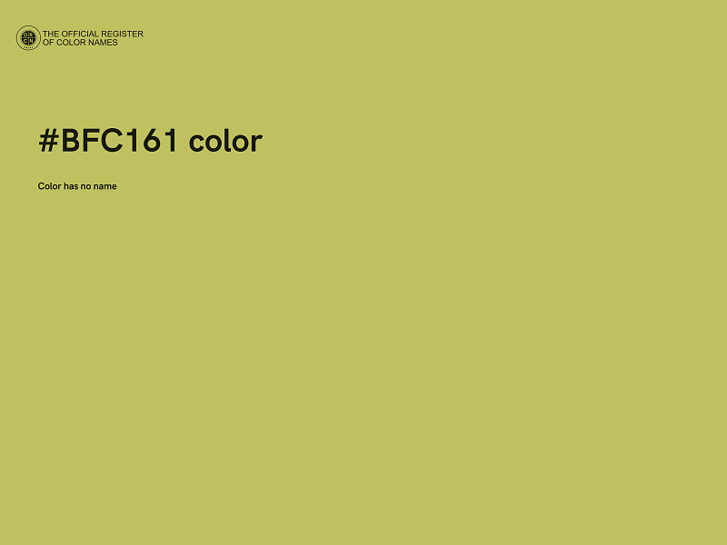 #BFC161 color image