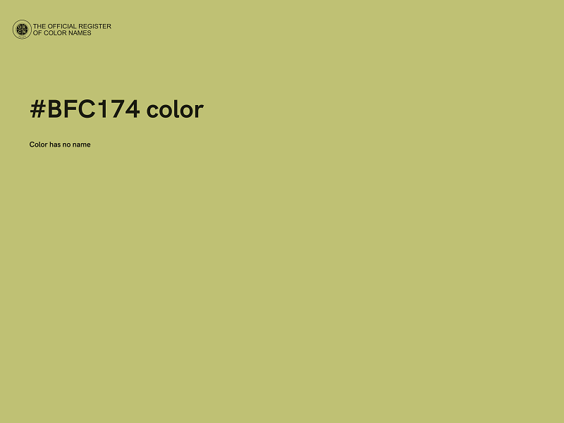 #BFC174 color image