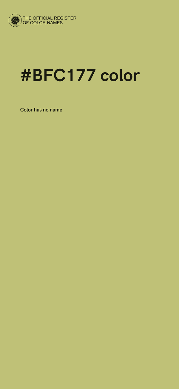 #BFC177 color image