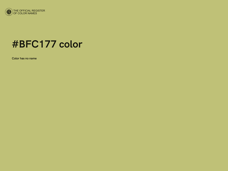 #BFC177 color image