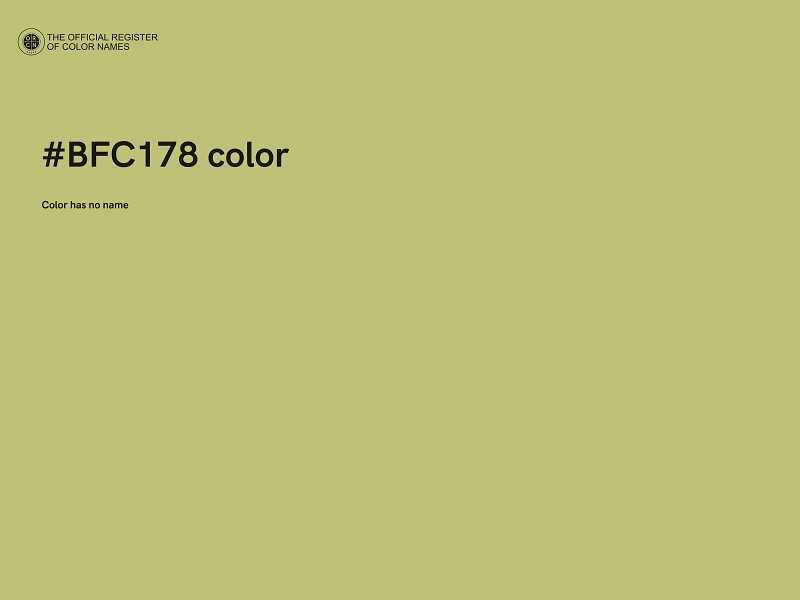 #BFC178 color image