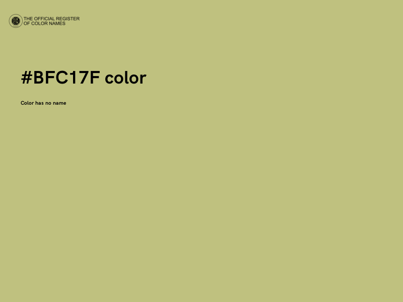 #BFC17F color image