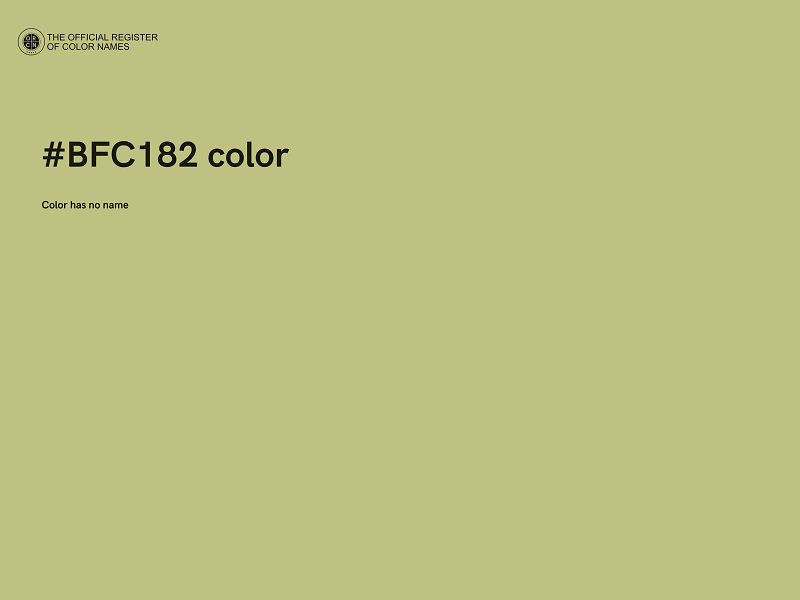 #BFC182 color image