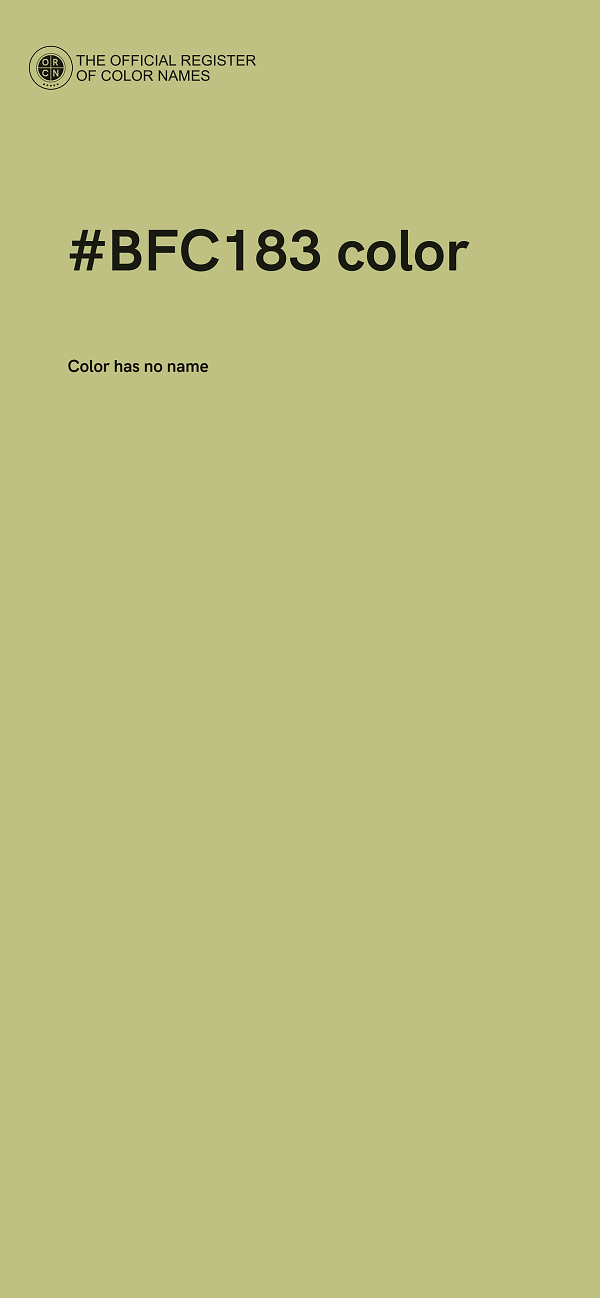#BFC183 color image