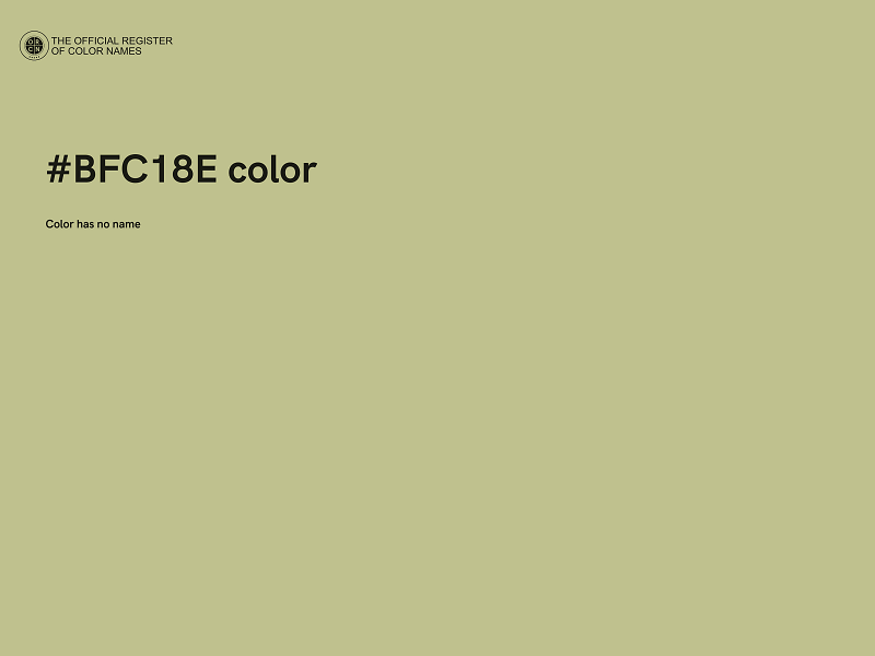 #BFC18E color image