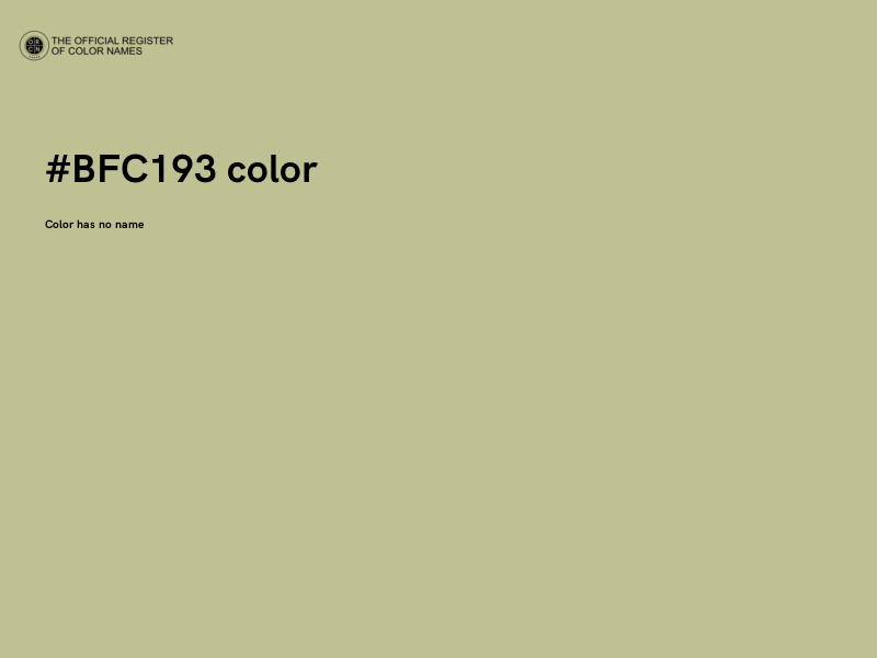 #BFC193 color image