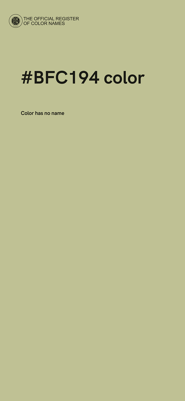 #BFC194 color image