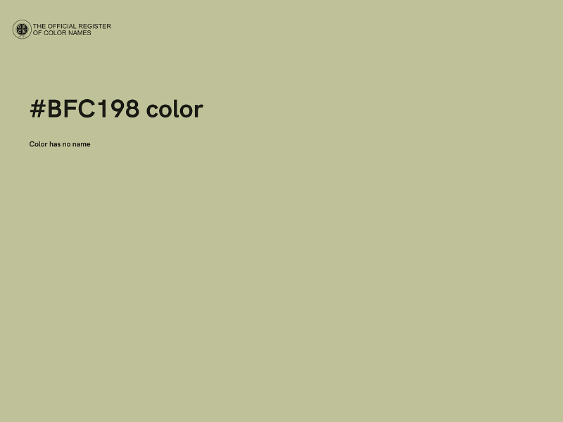 #BFC198 color image