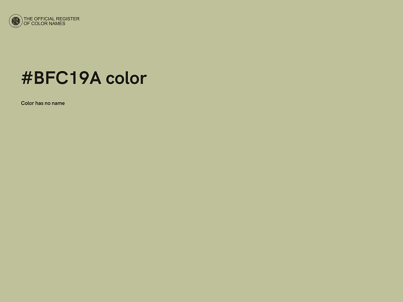 #BFC19A color image