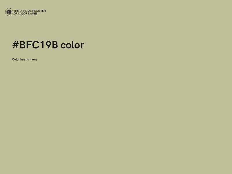 #BFC19B color image