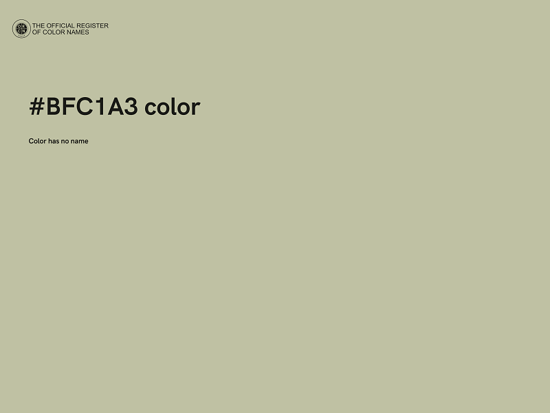 #BFC1A3 color image