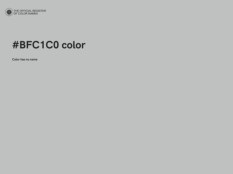 #BFC1C0 color image