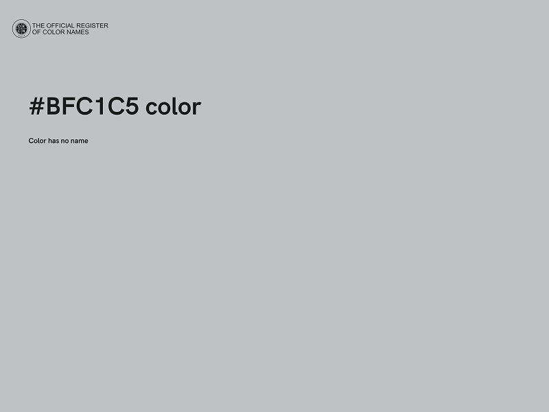 #BFC1C5 color image