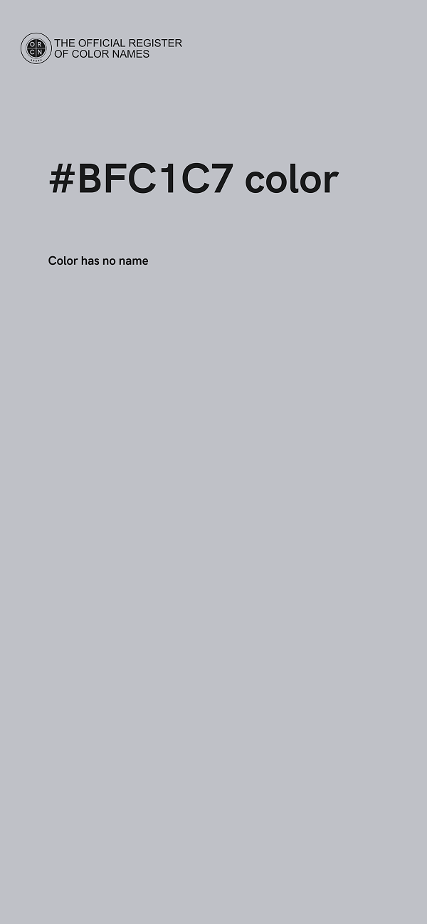 #BFC1C7 color image