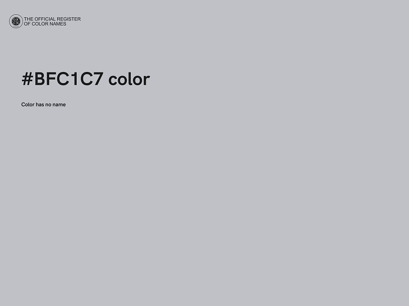 #BFC1C7 color image