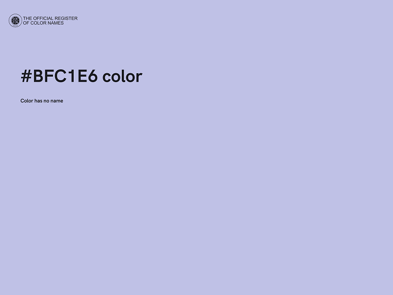 #BFC1E6 color image