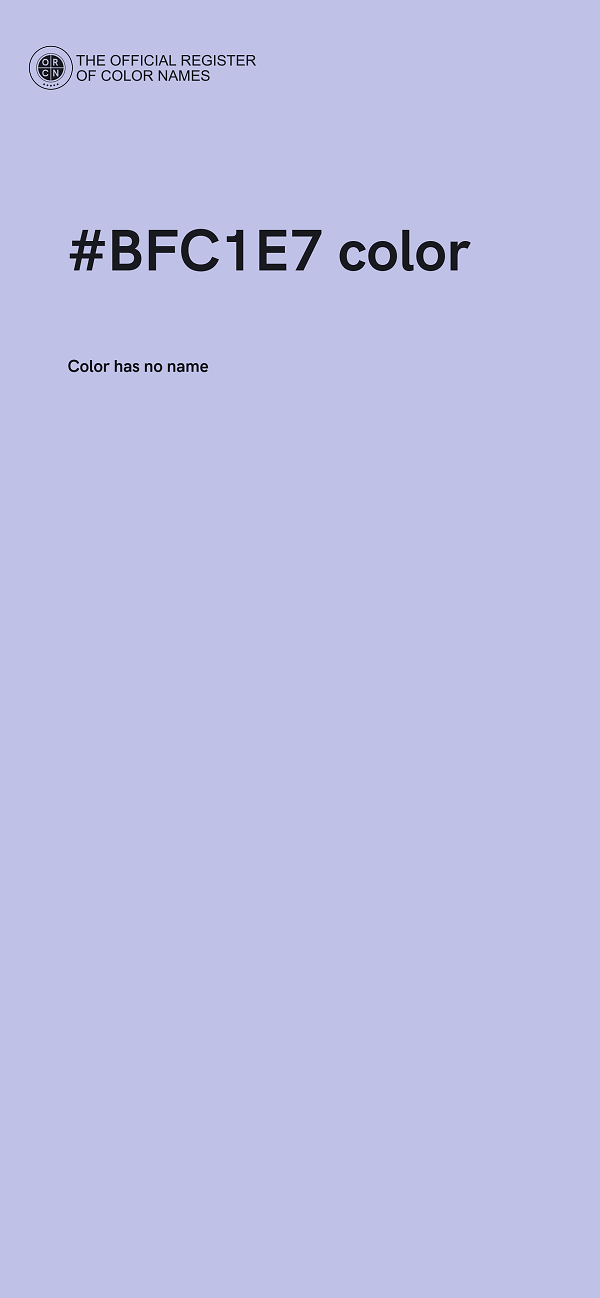 #BFC1E7 color image