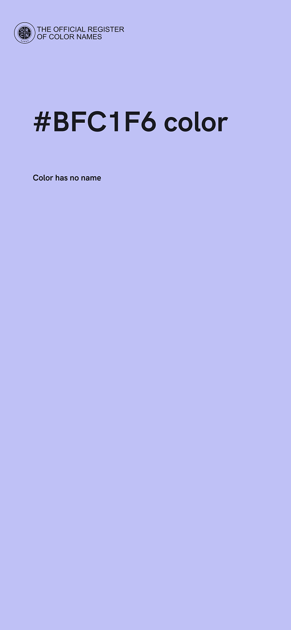 #BFC1F6 color image