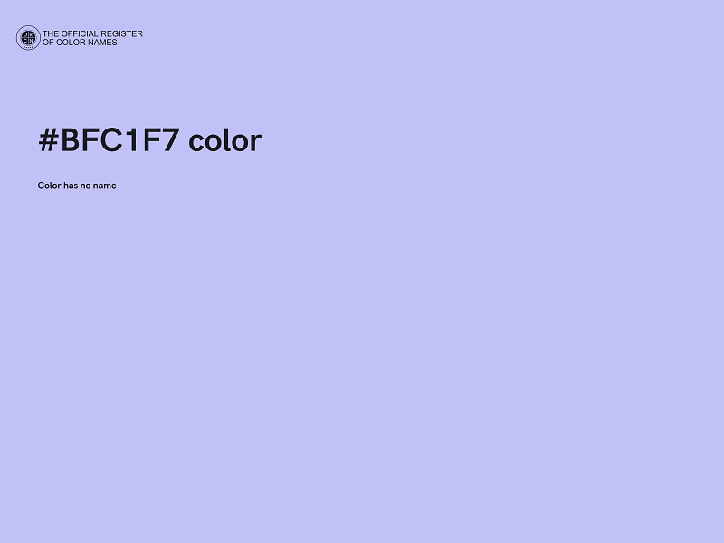 #BFC1F7 color image