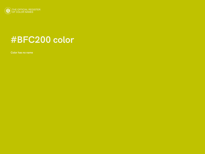 #BFC200 color image