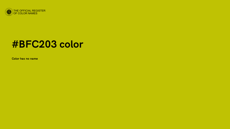 #BFC203 color image