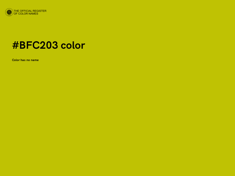 #BFC203 color image
