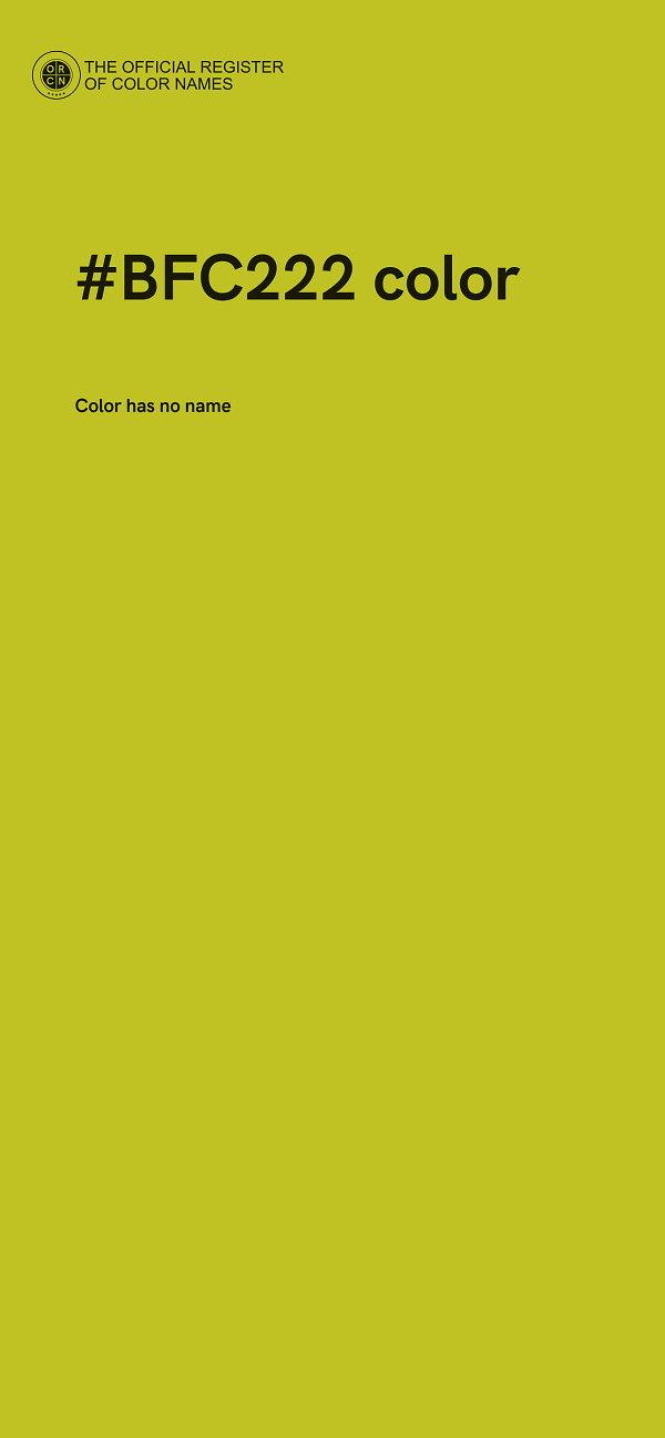 #BFC222 color image