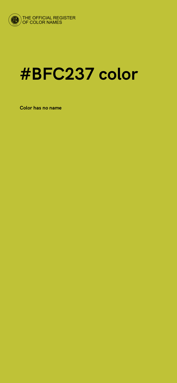 #BFC237 color image