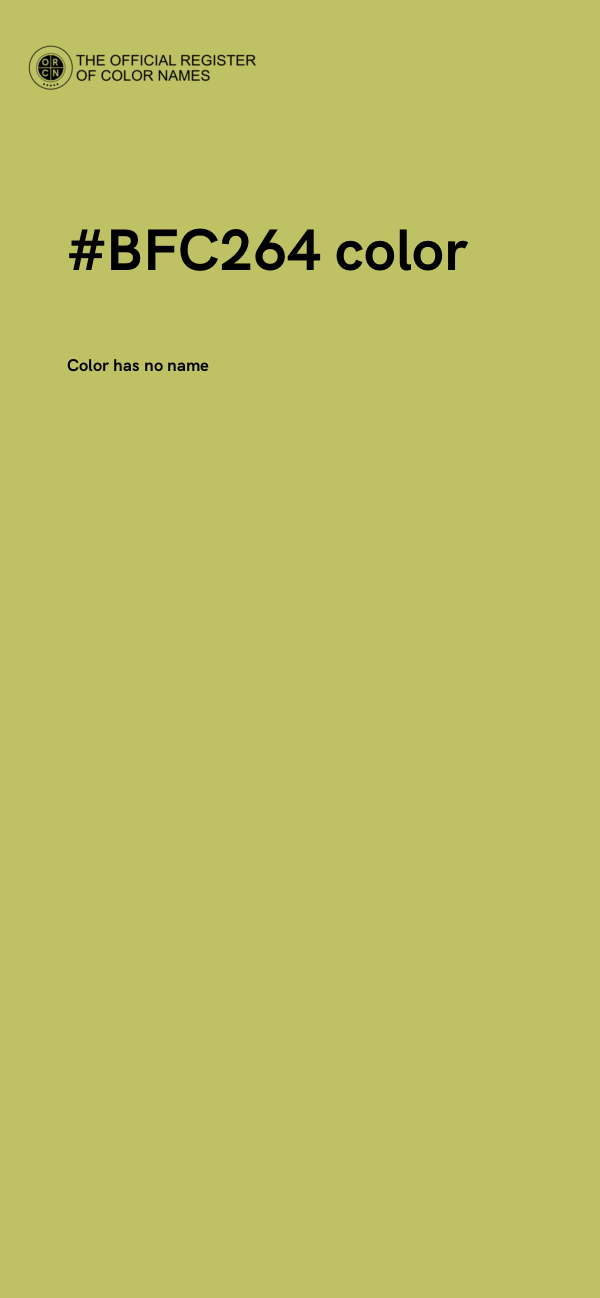 #BFC264 color image