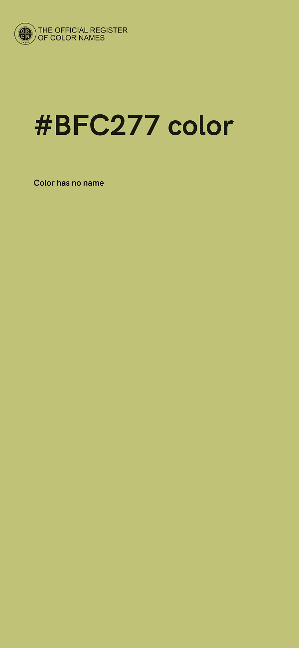 #BFC277 color image