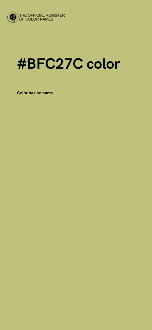 #BFC27C color image