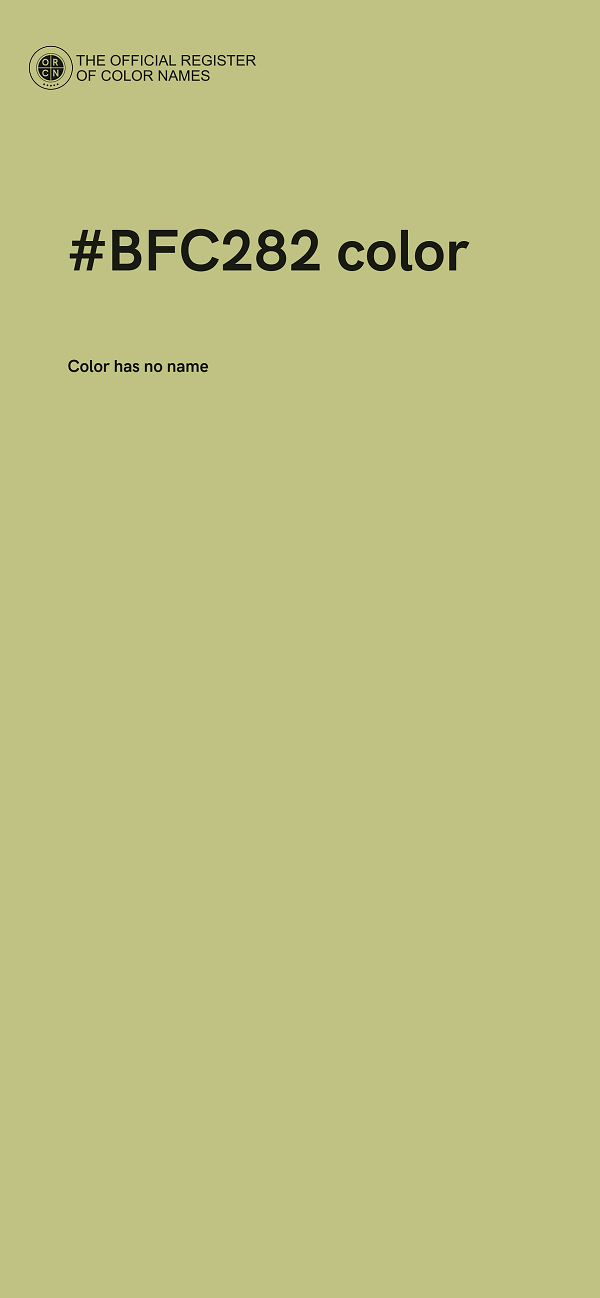 #BFC282 color image